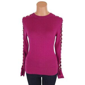 Jonathan Simkhai Merino Wool O-Ring Sweater Size XS Purple